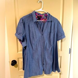 Lane Bryant denim button down